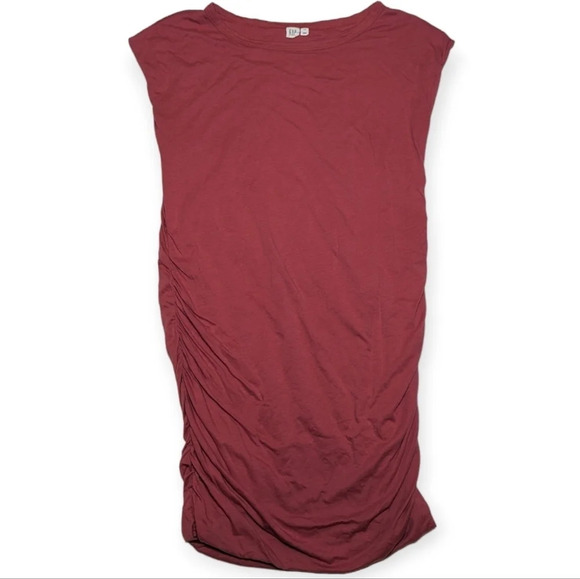 GAP Maternity Dark Dusty Rose Dress Rouched Sides Woman's Large - Picture 1 of 6